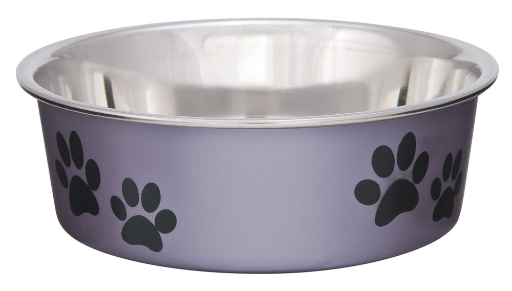 Bol Bella Loving Pets en acier inoxydable avec base anti-glisse pour chien.