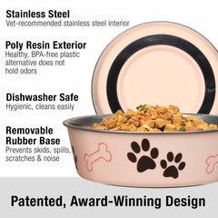 Bella de Loving Pets, extérieur poly-résine rose paparazzi, design élégant et durable.