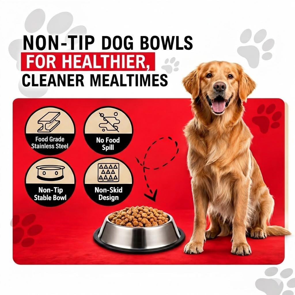 Bol Loving Pets en acier inoxydable sans odeur: hygiénique et facile à nettoyer.