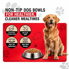 Bol Loving Pets en acier inoxydable sans odeur: hygiénique et facile à nettoyer.