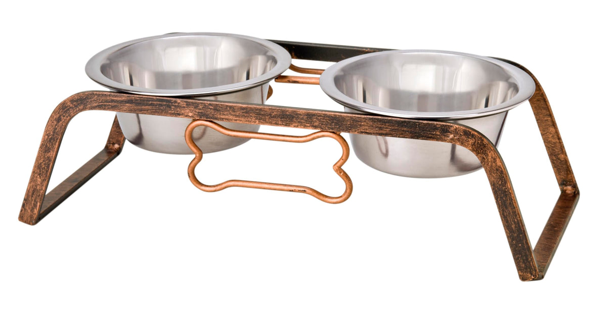 Loving Pets bol surélevé en inox pour chien, confort du repas.
