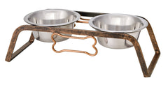 Loving Pets bols eleves en inox pour petits chiens, confort et posture améliorée.