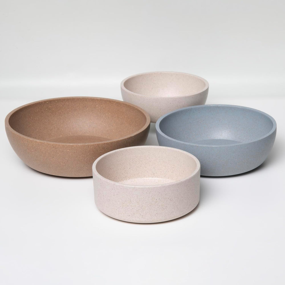 Assiette Dolce Bamboo pour chat gris ardoise, design élégant et anti-débordement