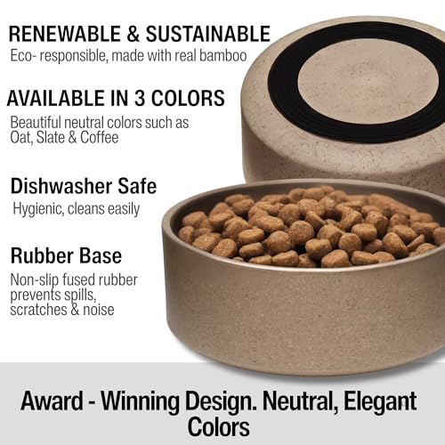 Loving Pets Dolce Bamboo assiette en bambou, pratique et durable pour repas quotidiens.