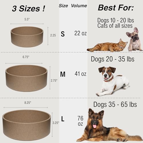 Loving Pets Dolce Bamboo bol antidérapant pour éviter les éclaboussures et le bruit.