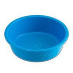 Gamelle Dolce Luminoso Loving Pets pour chien bleu, base antidérapante et motif patte