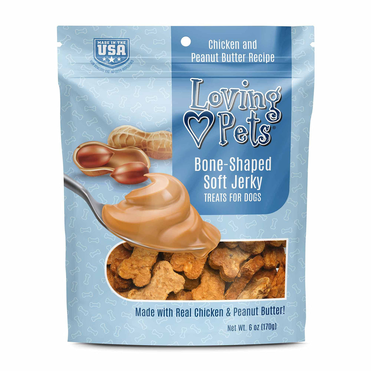 Friandises tendres Loving Pets au poulet, parfaites pour récompense et entraînement.