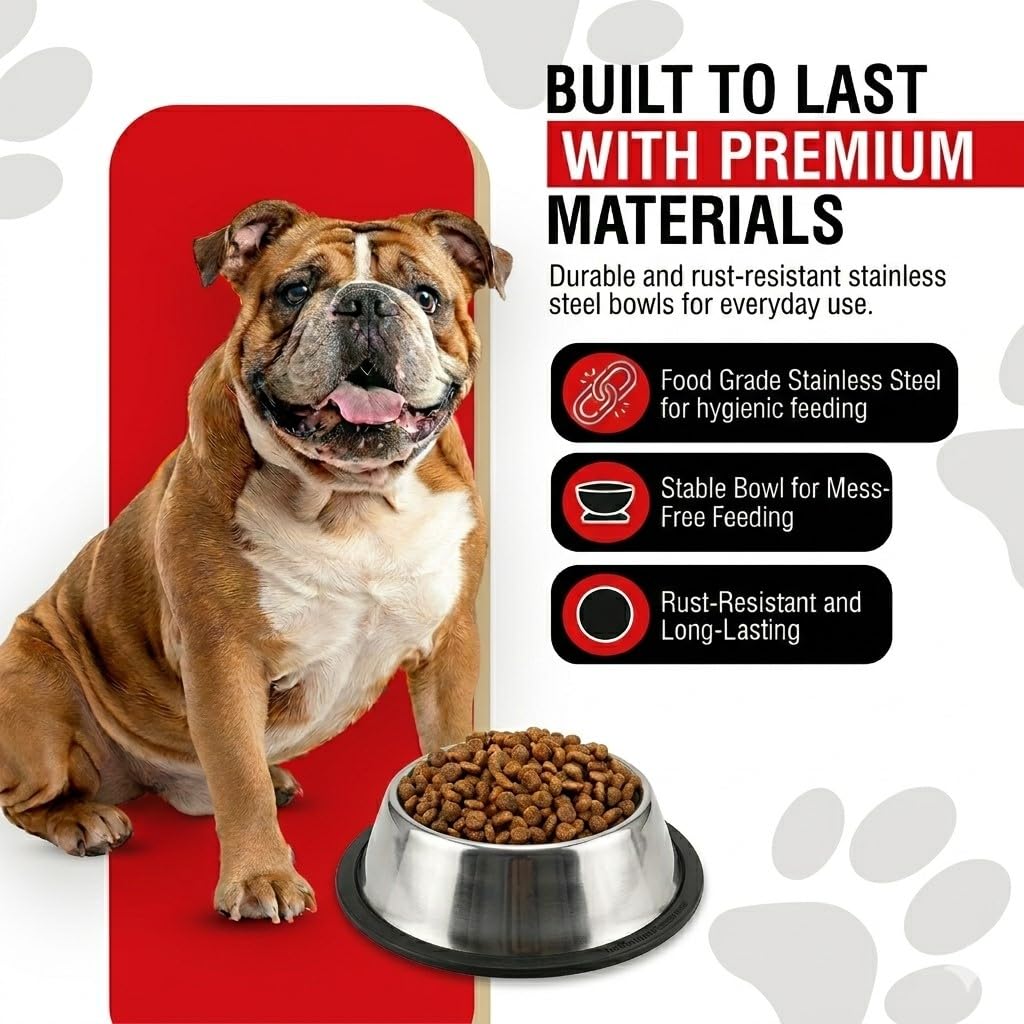 Loving Pets gamelle inox hygiénique, facile à nettoyer au lave-vaisselle.