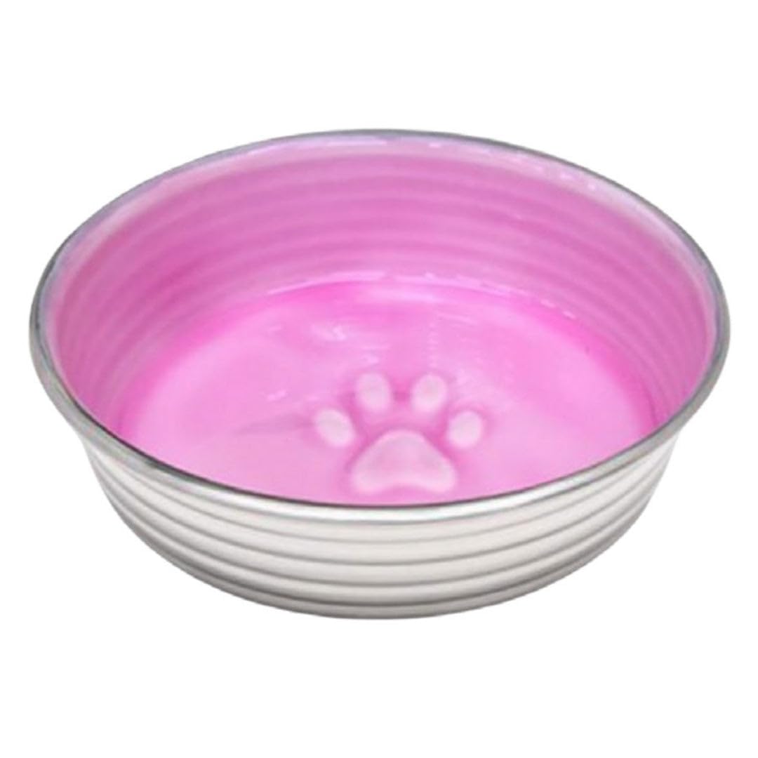 Loving Pets Le Bol Rose anti-glisse, bol pour chien durable et facile à nettoyer.