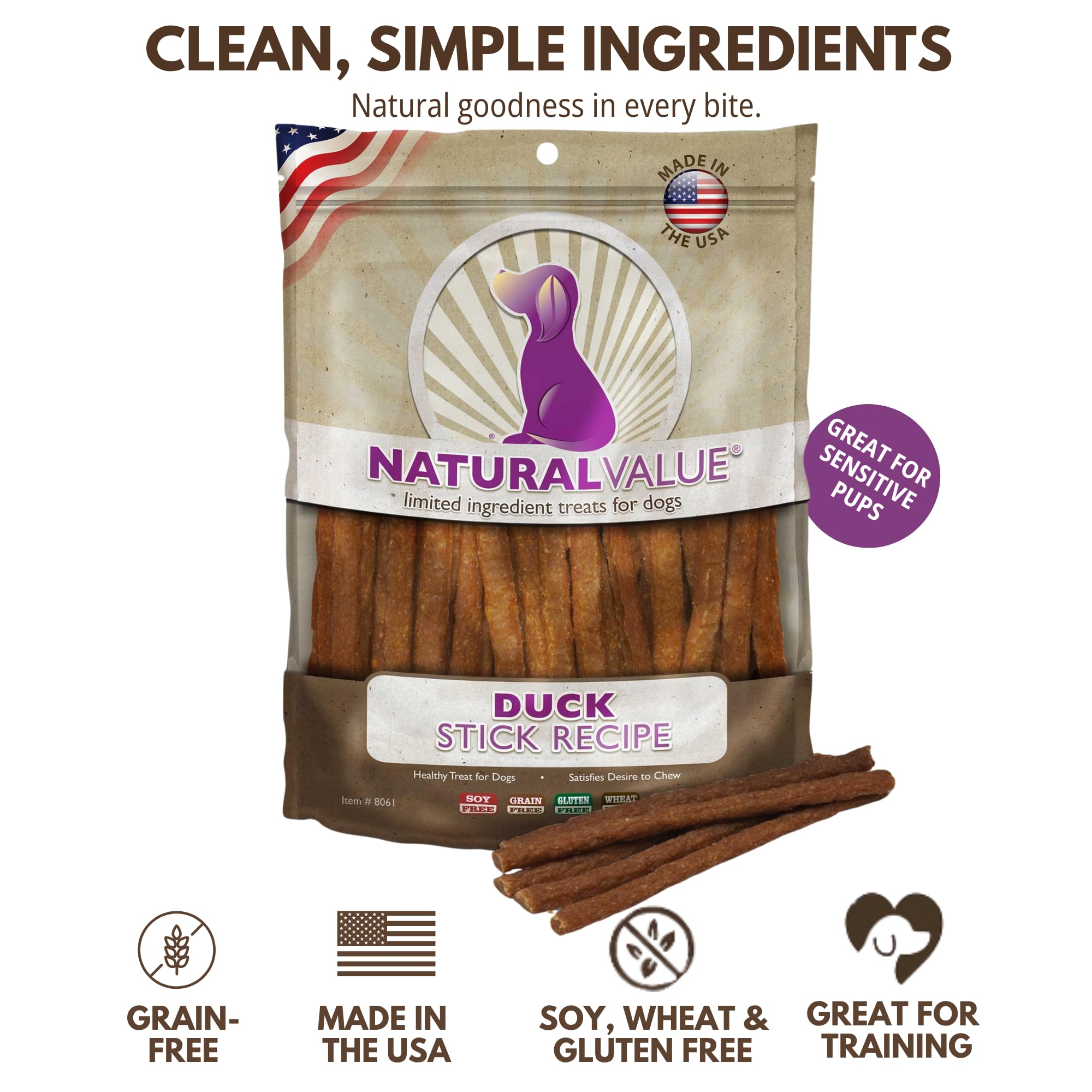 Loving Pets Natural Value Canard Bâton - odeur appétissante qui attire rapidement le chien.