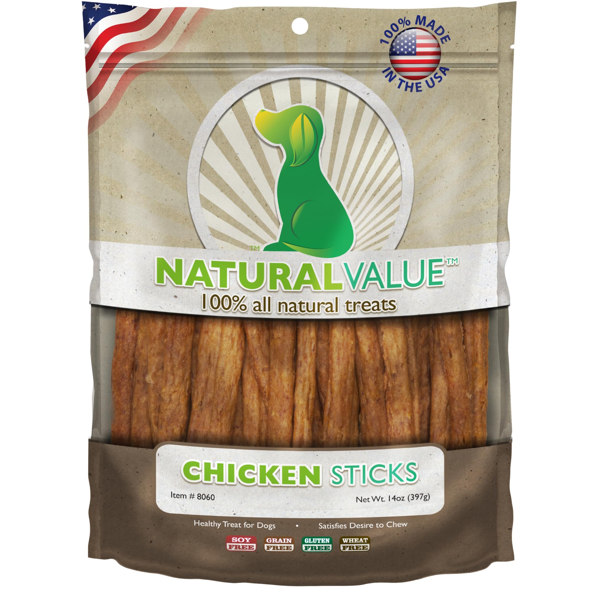 Loving Pets Natural Value Soft Chew, friandise poulet tiges moelleuses, récompense idéale