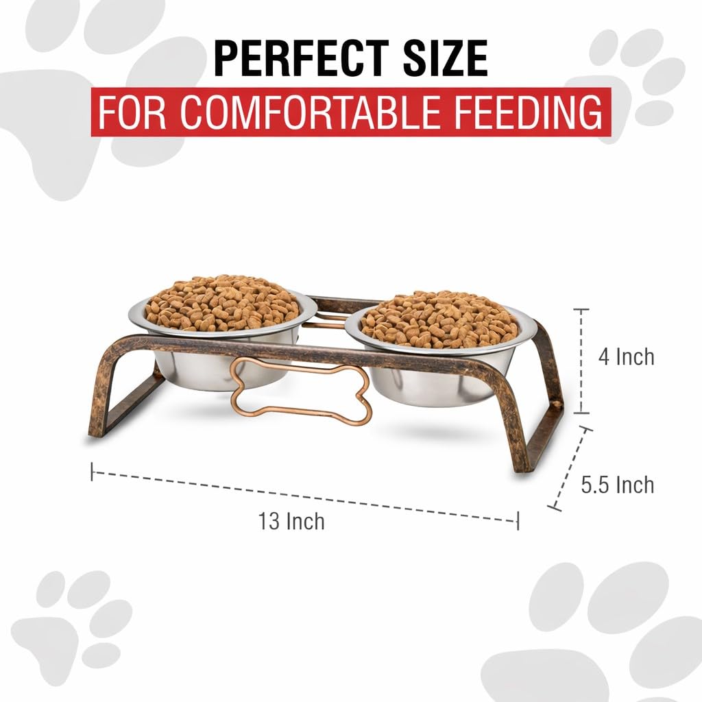 Station d alimentation surélevée Loving Pets, design compact.