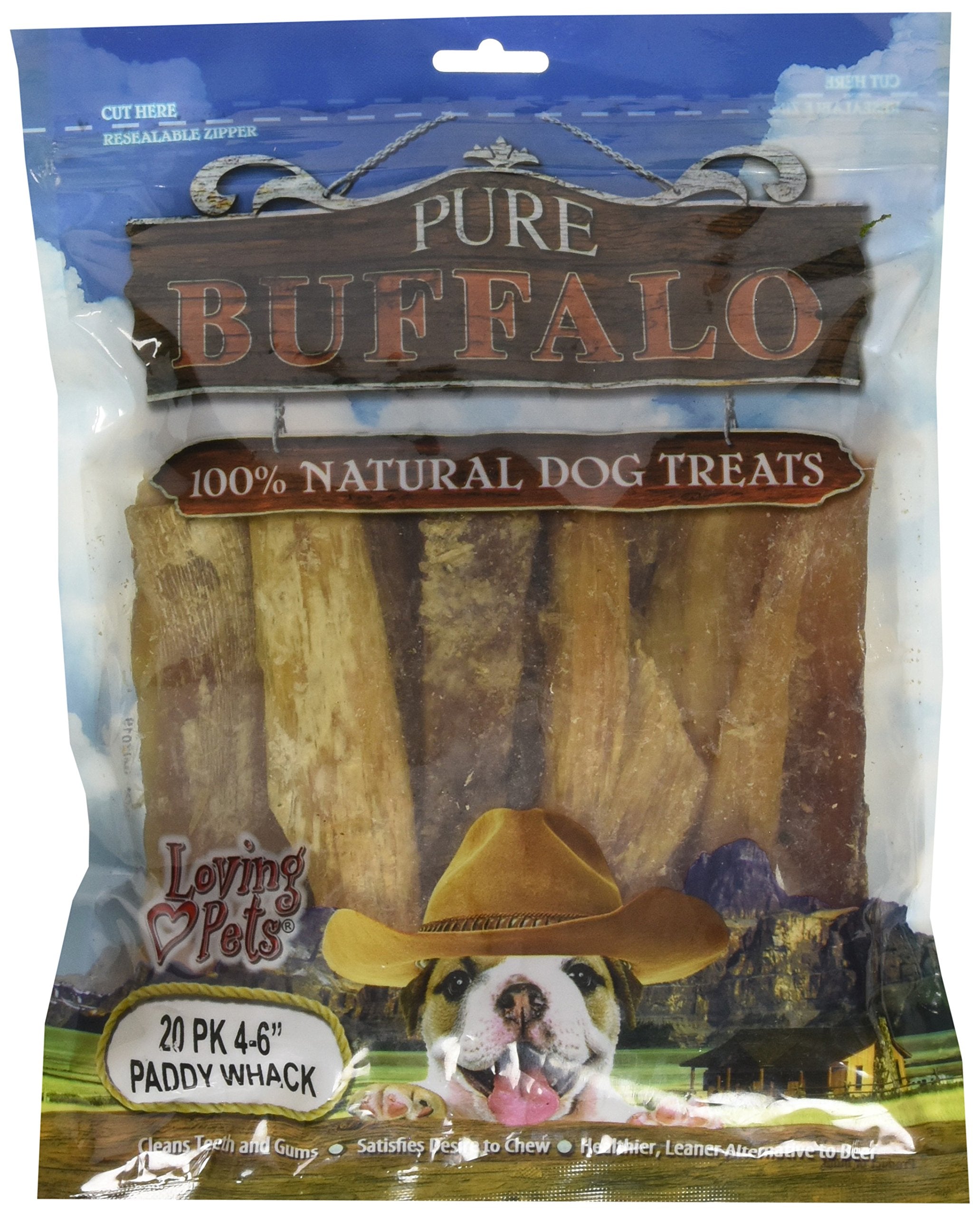 Friandise Loving Pets: tendon dos buffle 6 pouces, idéale pour satisfaire le besoin de mâcher.