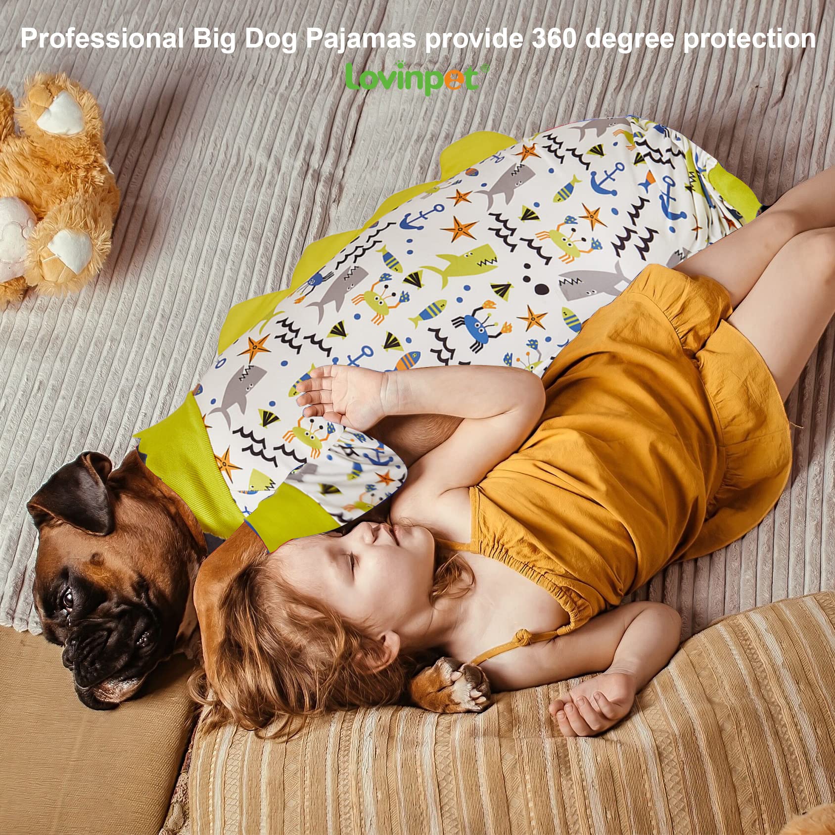 LovinPet Big Dogs PJs protection du genou sans cône