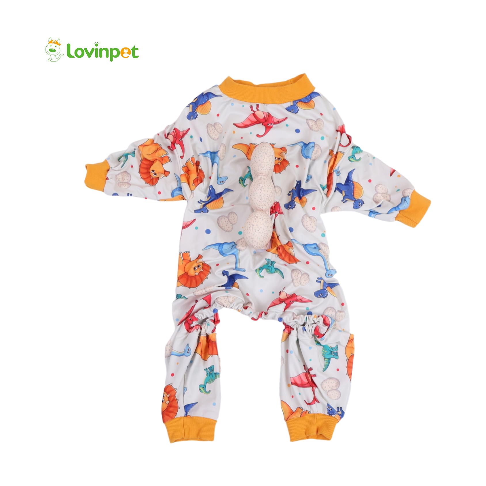 LovinPet imprimé-dino-spikes, prêt pour photos et jeux quotidiens.