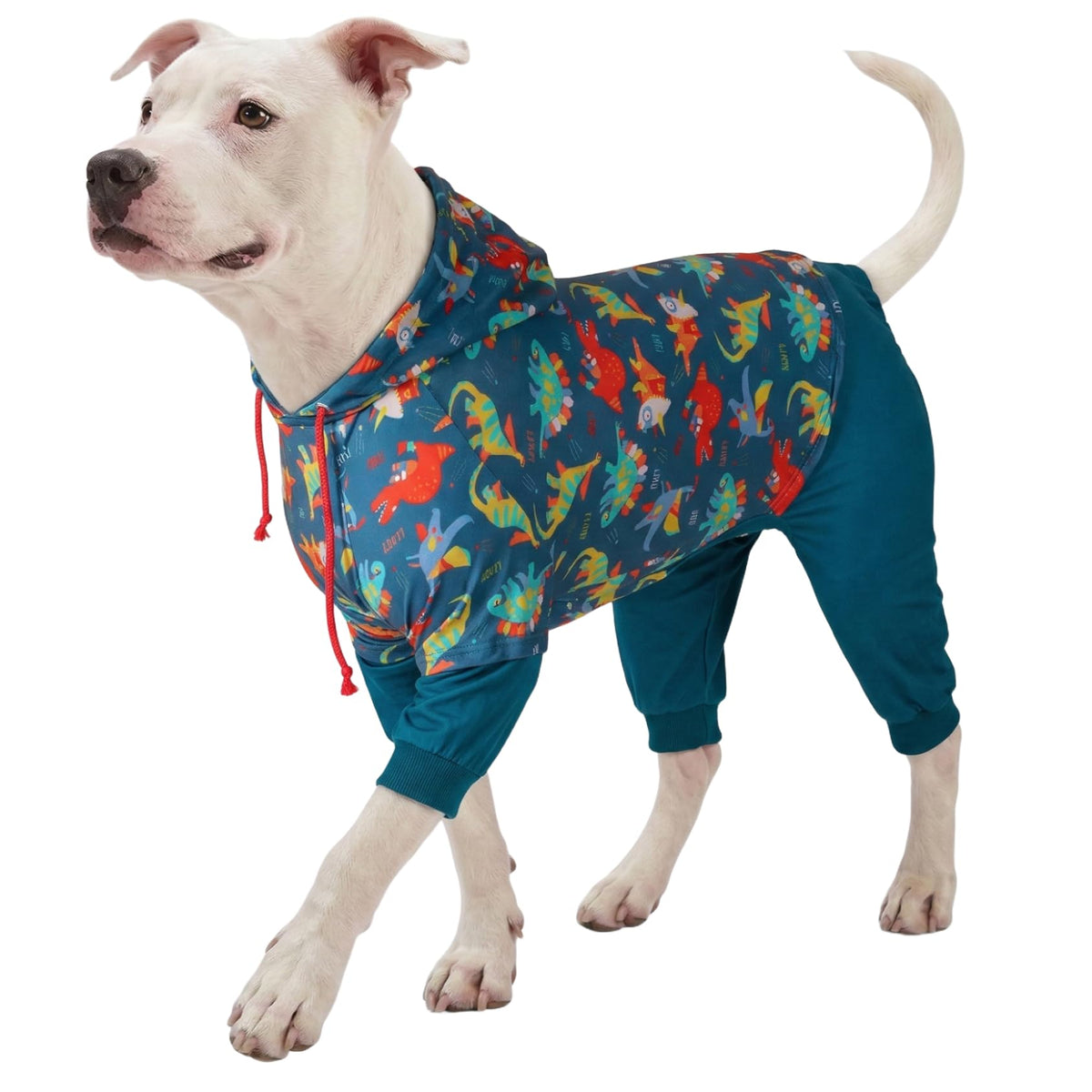 LovinPet PJS grand chien bleu marine avec impression dinosaures, confort et protection.