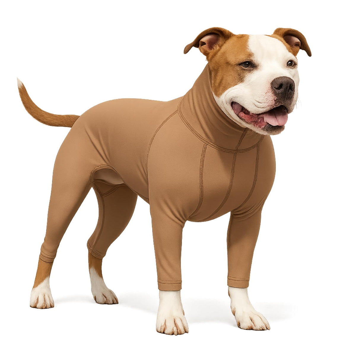 LovinPet protection-uv-shirt-chien-moyen: vue frontale; protège du soleil lors des sorties.