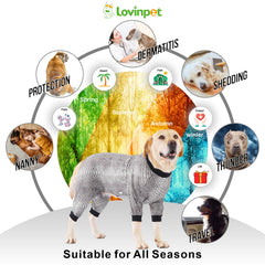LovinPet pyjama chien grand dos chaud et couverture complète