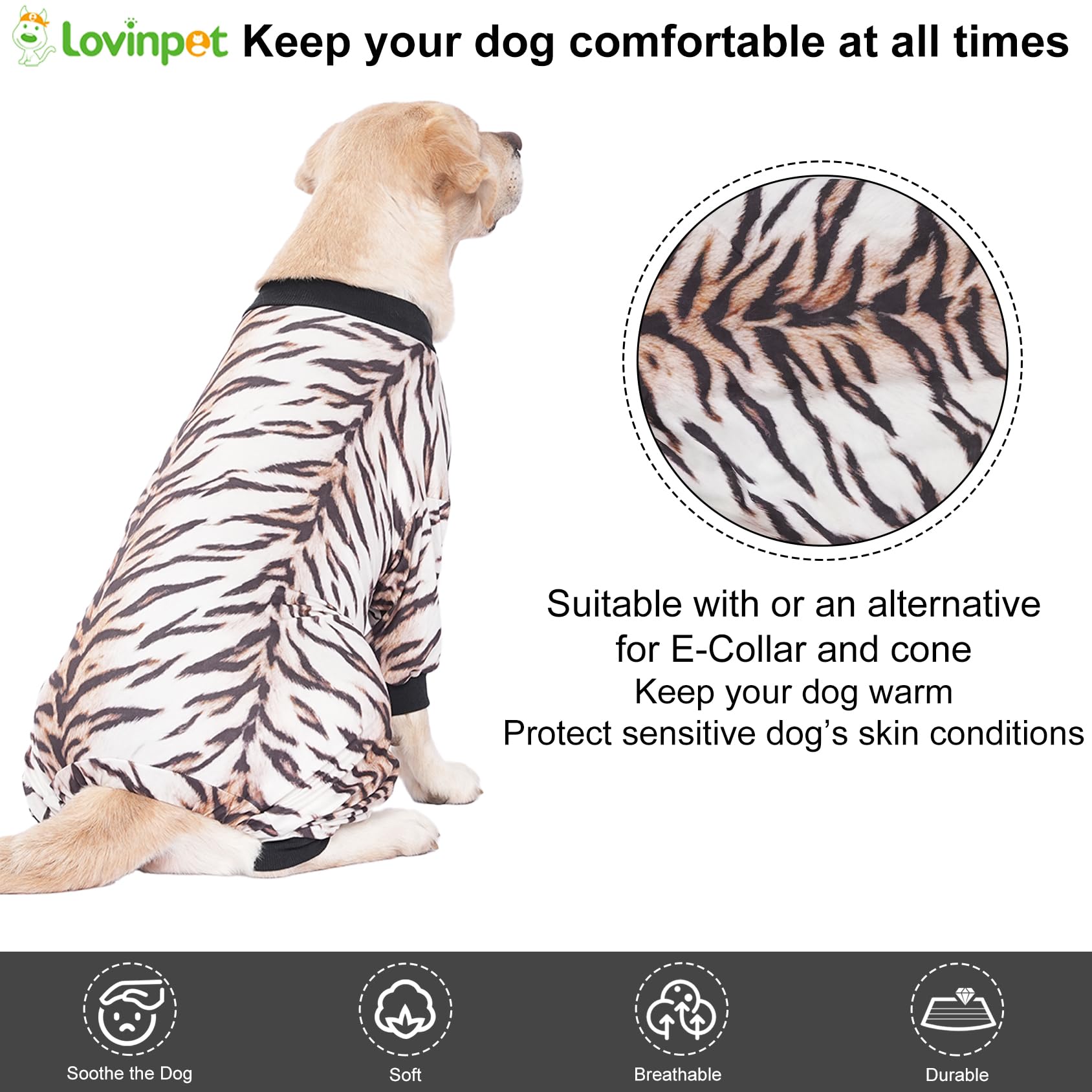 LovinPet pyjama chien grand idéal fêtes, parfait pour les occasions festives.