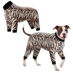 LovinPet pyjama chien grand imprimé animal, élégant et sûr pour les photos.