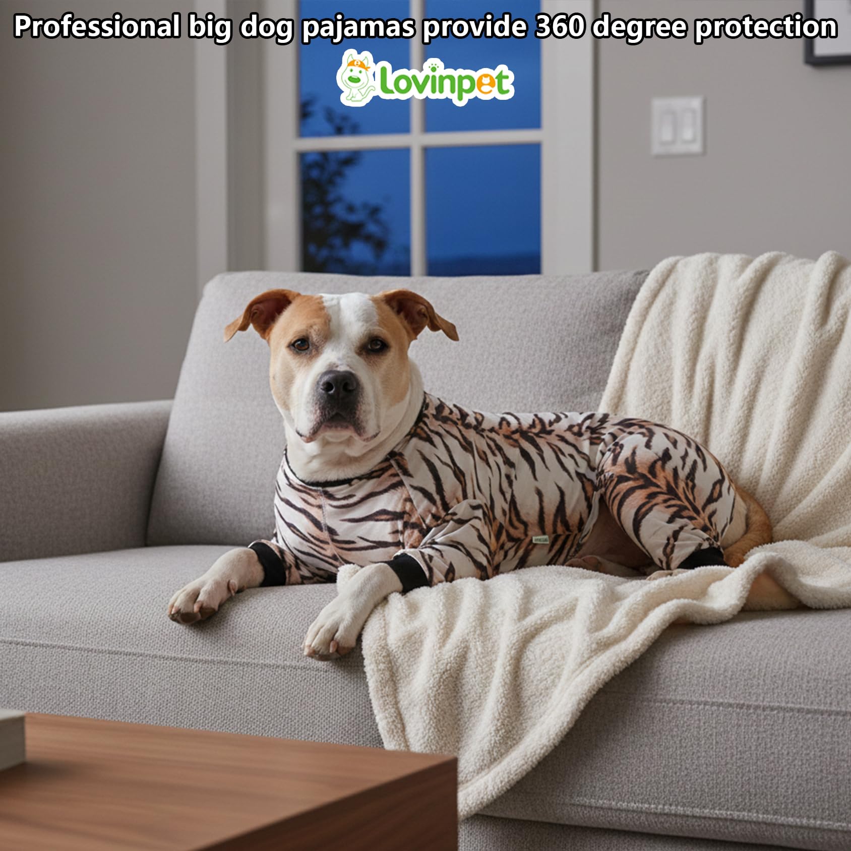 LovinPet pyjama chien grand taille XL, pratique et confortable à porter.