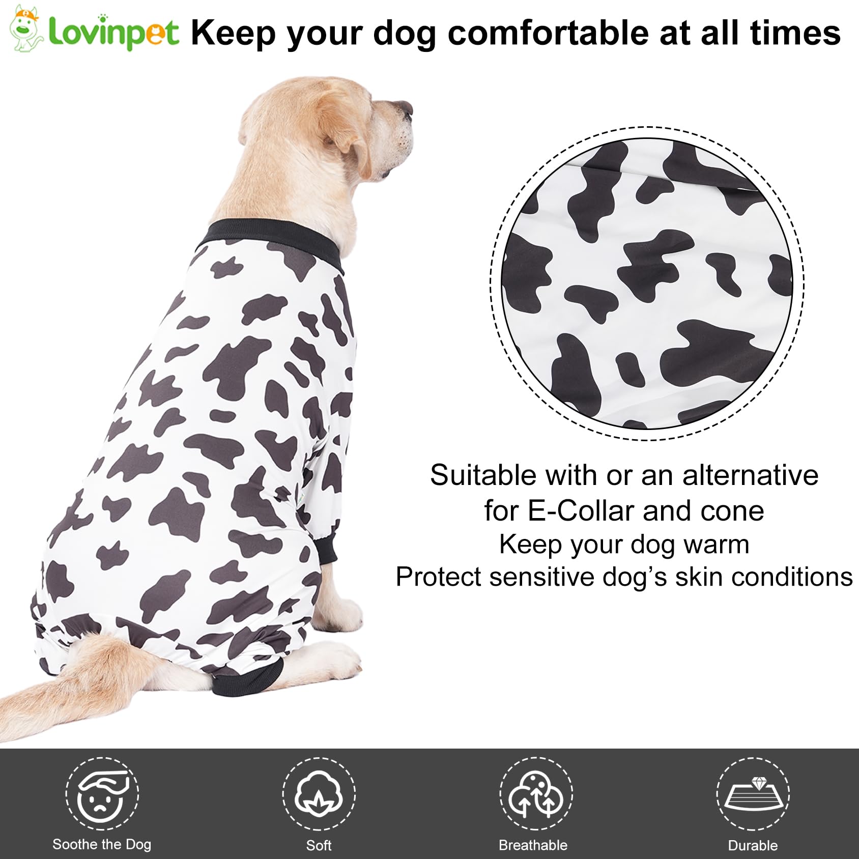 LovinPet pyjama chien gros, entretien facile en machine