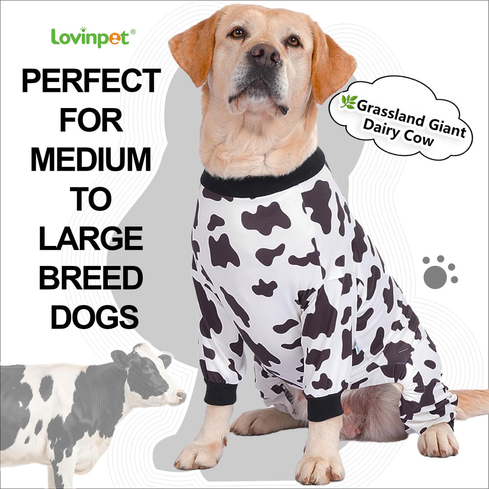 LovinPet pyjama chien gros, poignets-cotelés pour un ajustement confortable