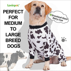 LovinPet pyjama chien gros, poignets-cotelés pour un ajustement confortable