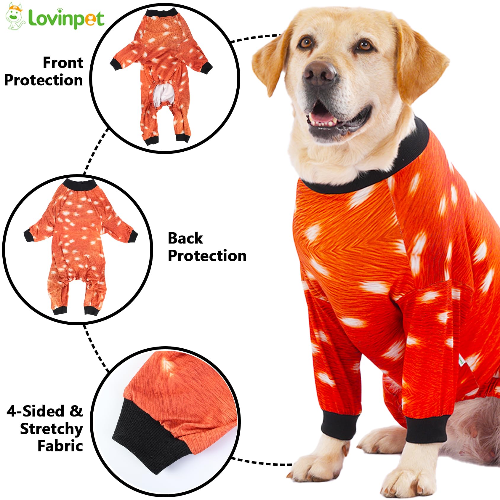 LovinPet pyjama chien grand parfait pour séance photo et fêtes.