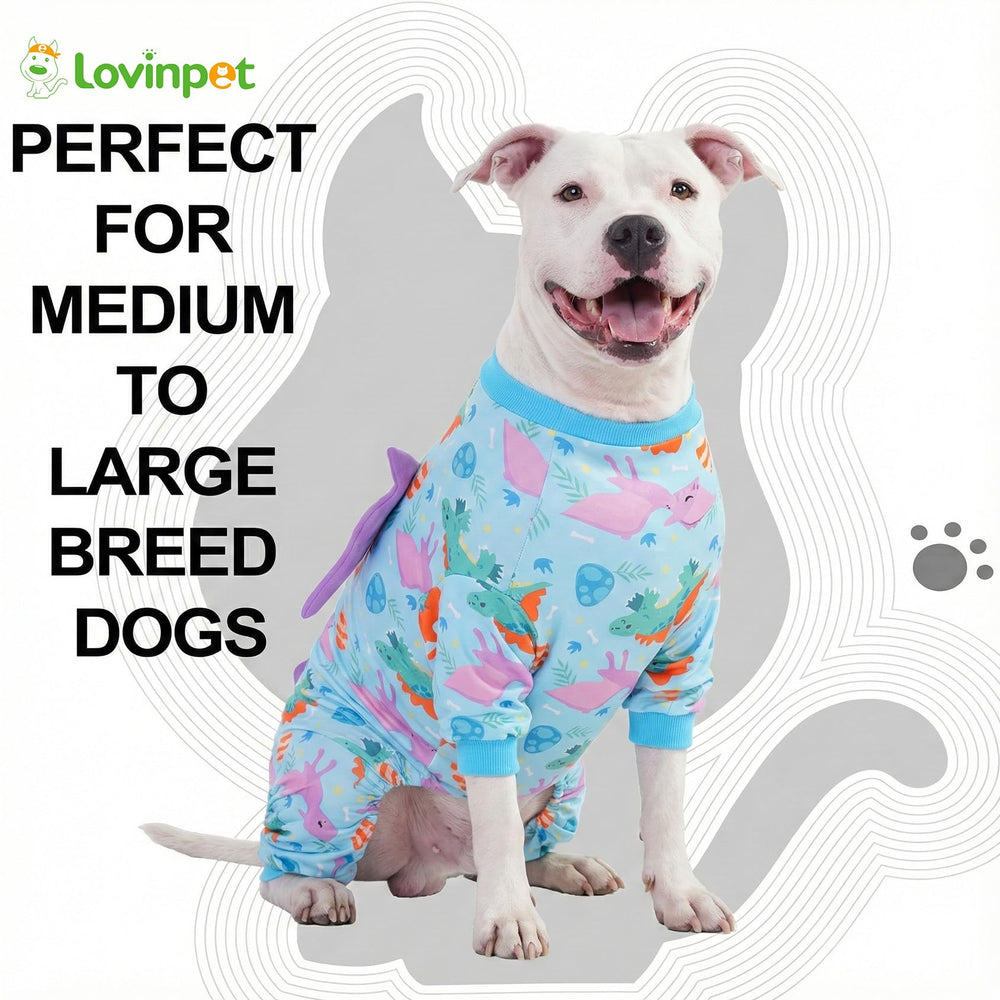 LovinPet pyjama-chien spikes-dino-tete: détails en relief pour style amusant.
