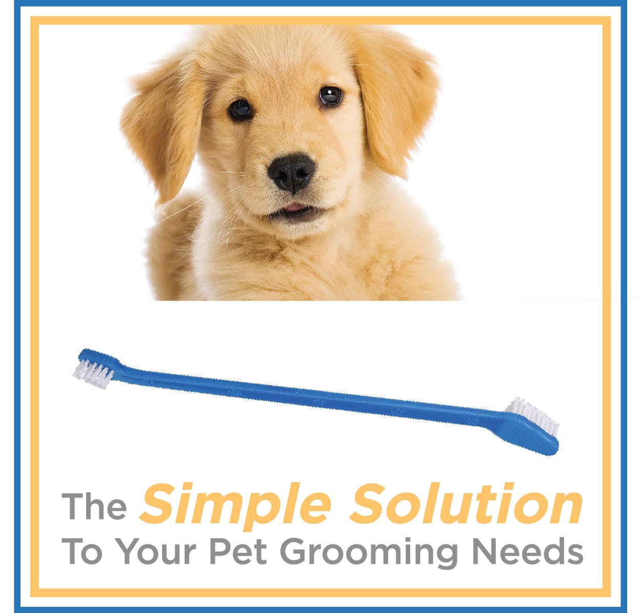 La brosse LOVINPUP à poignée ergonomique facilite le brossage quotidien.
