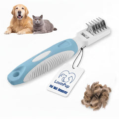 LOVINPUP Pet Mat Remover: poignee ergonomique pour demêlage précis et confortable.
