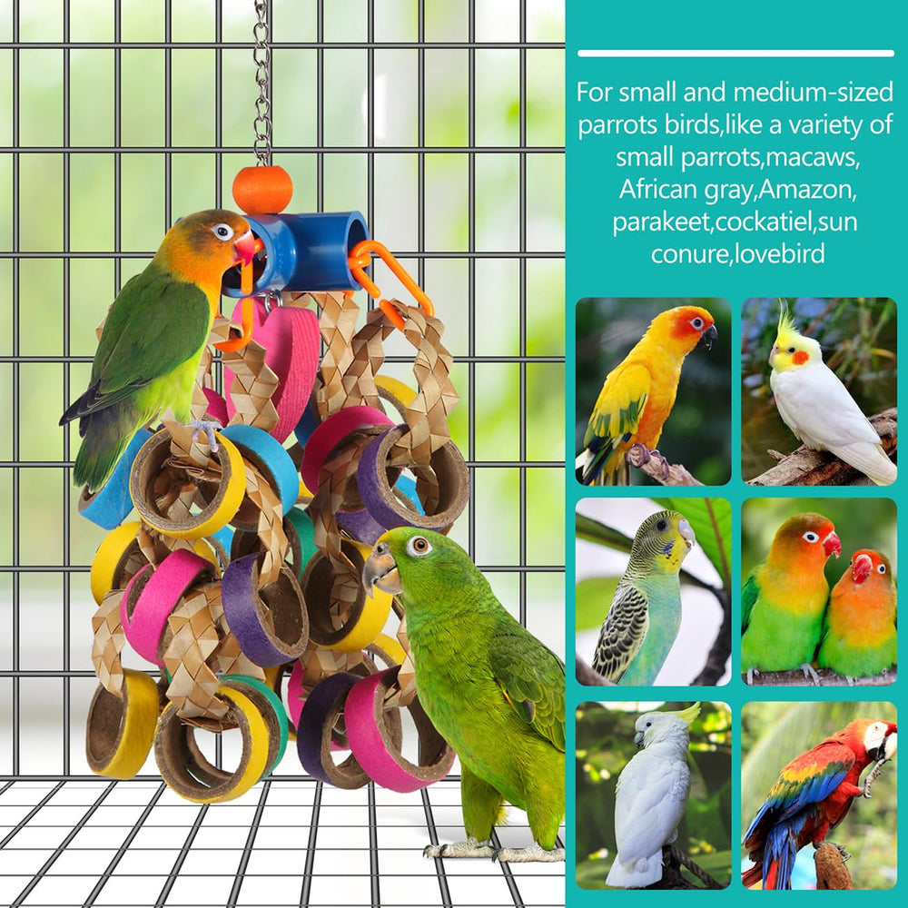Jouets d’enrichissement lovyocoCoCo, activité stimulante pour l’oiseau.