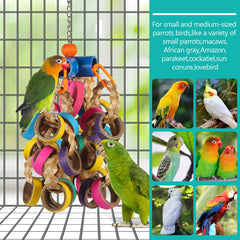 Jouets d’enrichissement lovyocoCoCo, activité stimulante pour l’oiseau.