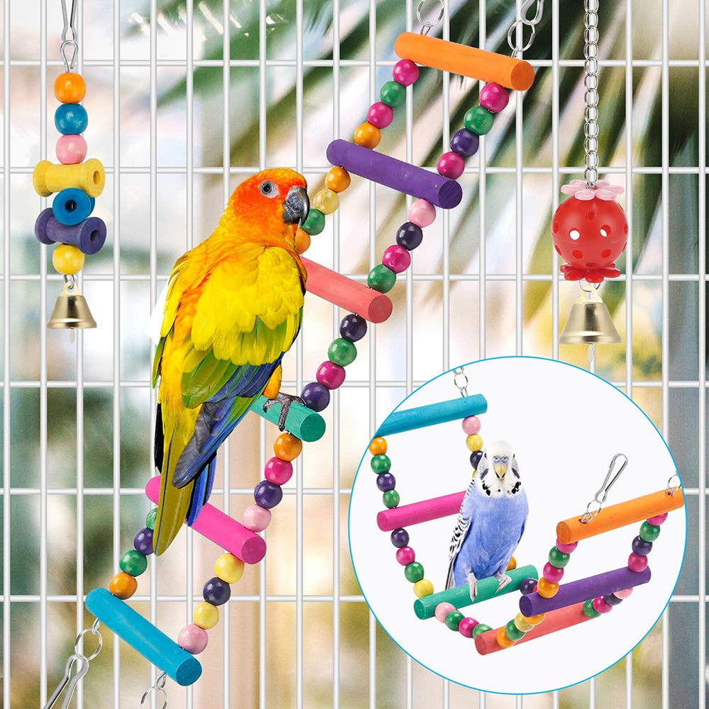 lovyoco-jouets-bois-couleurs: stimulation visuelle et activité saine pour vos oiseaux.