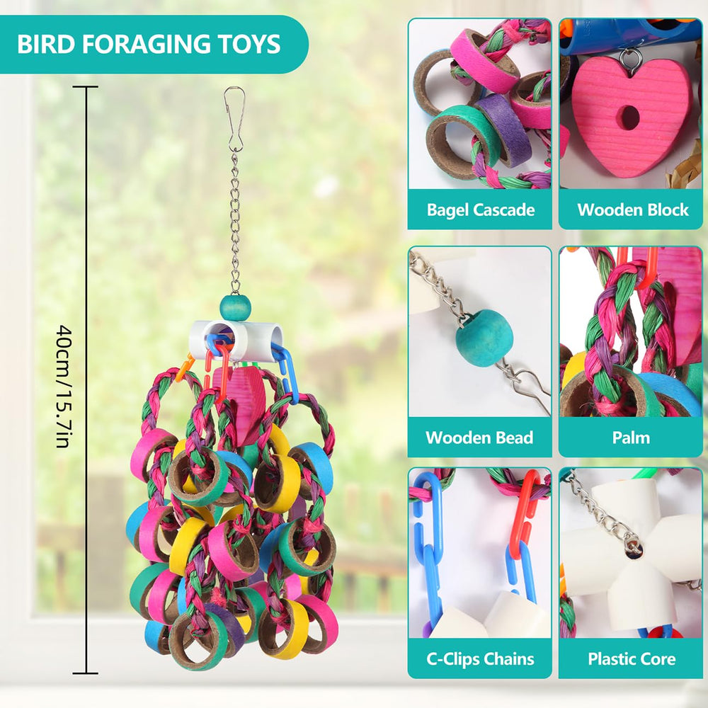 Matériaux sécurisés LovyoCoCo sans toxines pour le jeu quotidien des oiseaux.