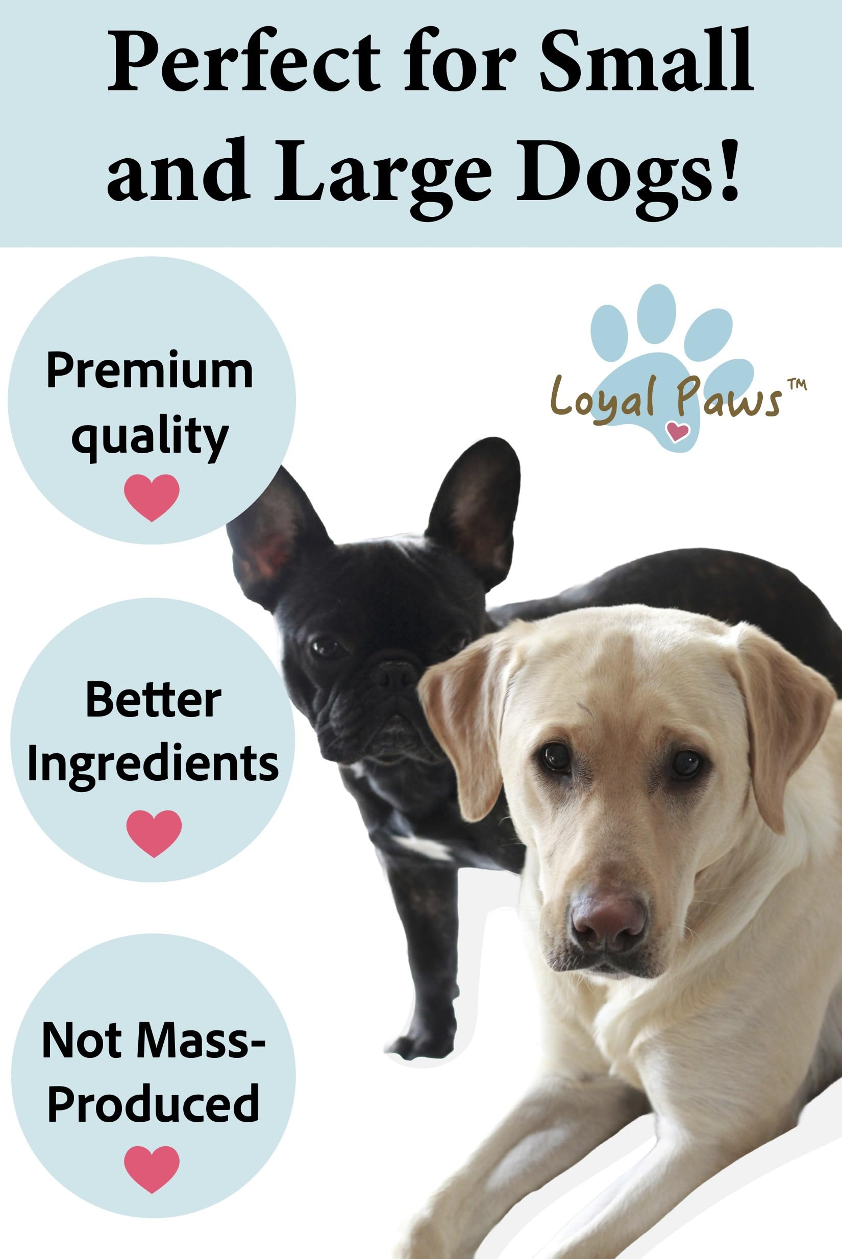 Loyal Paws fabriqué-usa-poulet, produit fabriqué aux États-Unis en petites séries.