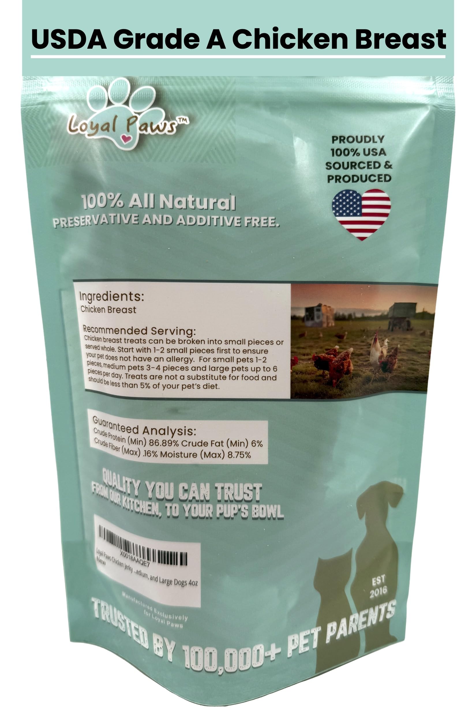 Loyal Paws tranches-poulet-faciles-a-couper, pratique pour partager lors de l'entraînement.