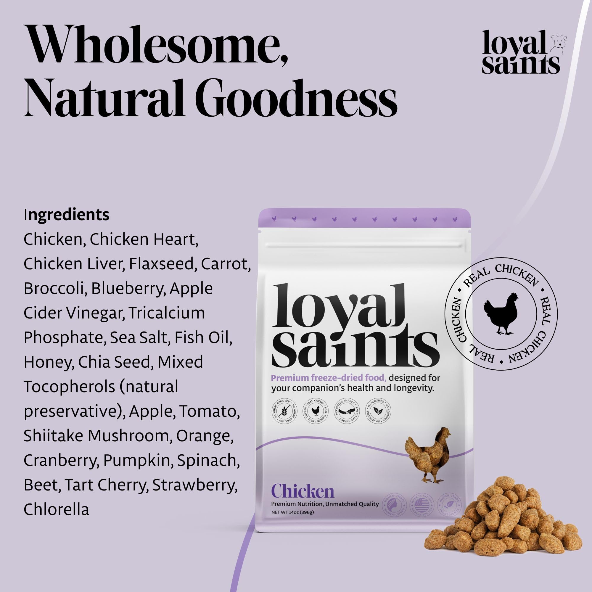 Repas savoureux pour chiens difficiles avec Loyal Saints poulet