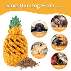 Jouet LPHSNR ananas pour chiot et chien moyen, stimulation ludique.
