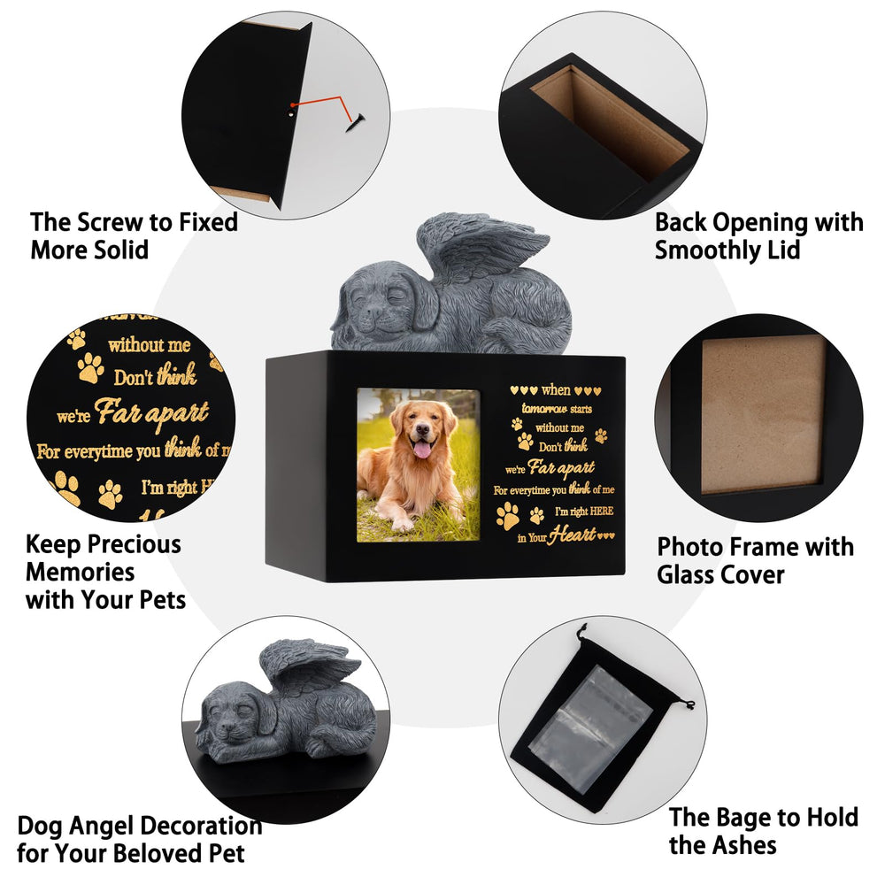 LPREUTWN ange-chien urne ornamentale pour mémoire