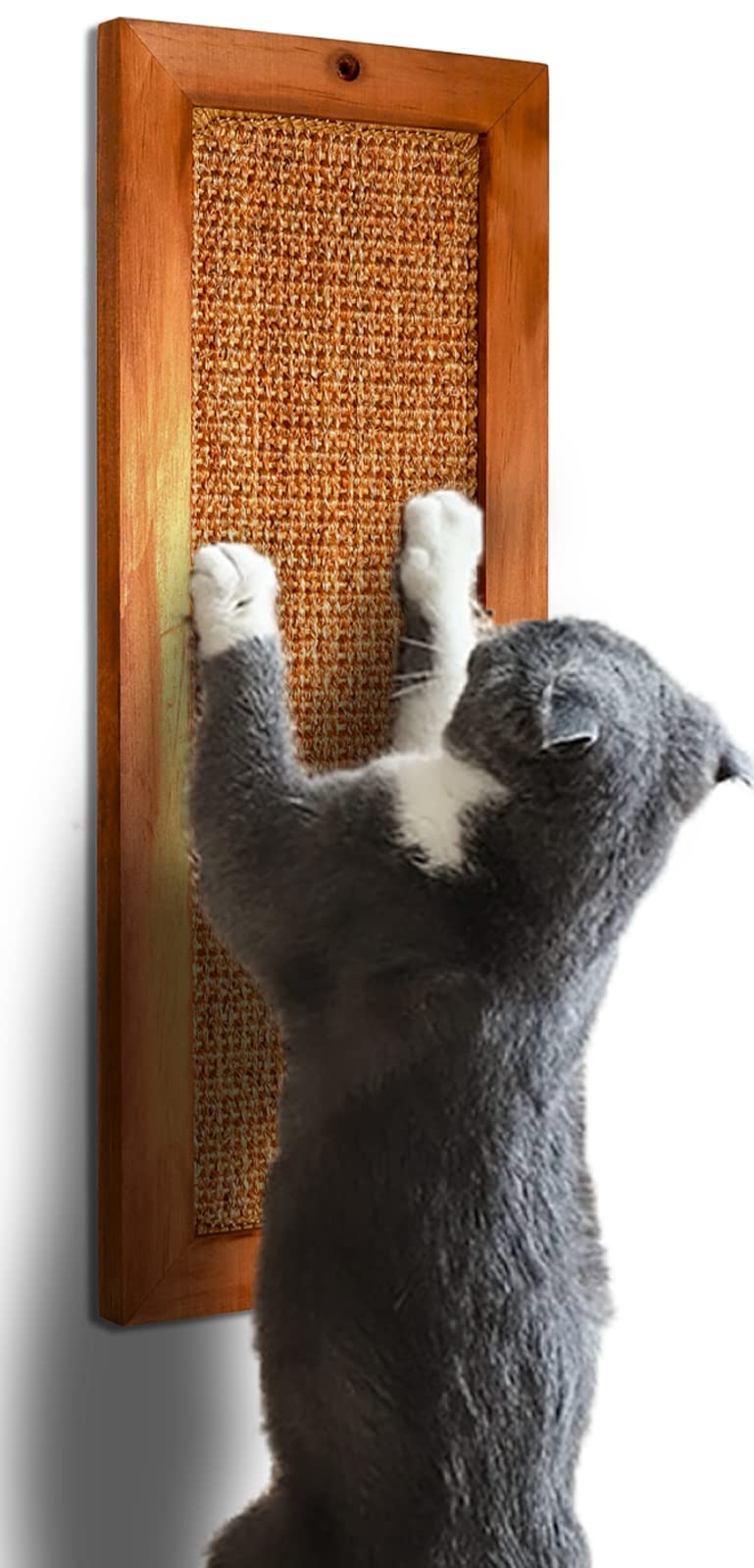 lsaifater grattoir-chat-mural-sisal-bois, protège efficacement les meubles.