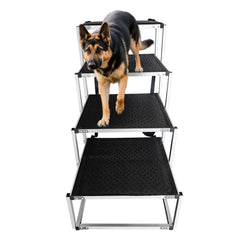 Escaliers LTTGX extra-larges pour voiture, facilitant l’accès du chien.
