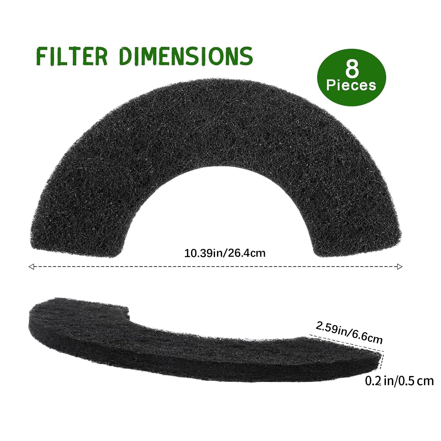Lubise filtre carbone litière, absorption élevée pour neutraliser les odeurs.