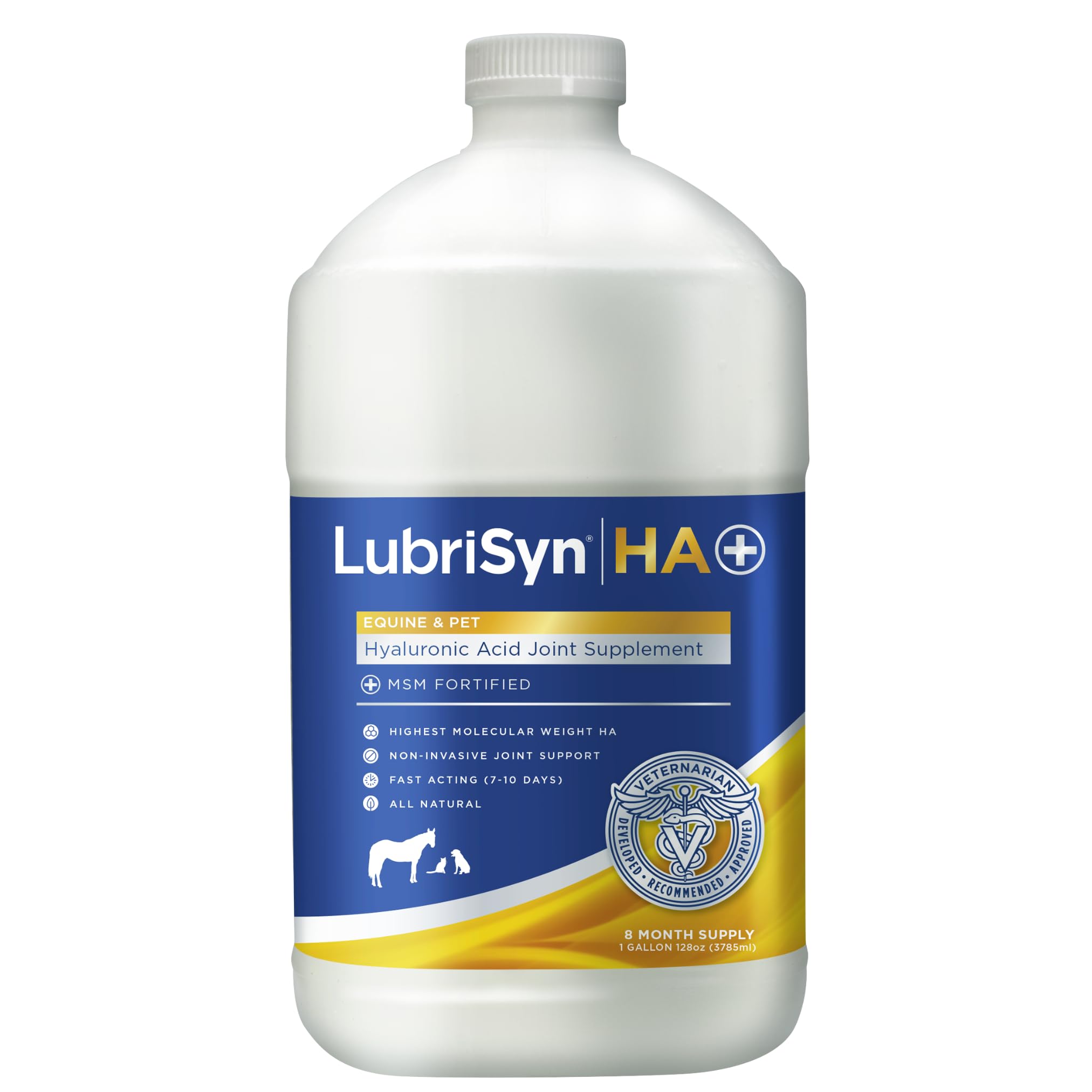 LubriSynHA – bouteille de liquide acide hyaluronique MSM pour articulations souples.