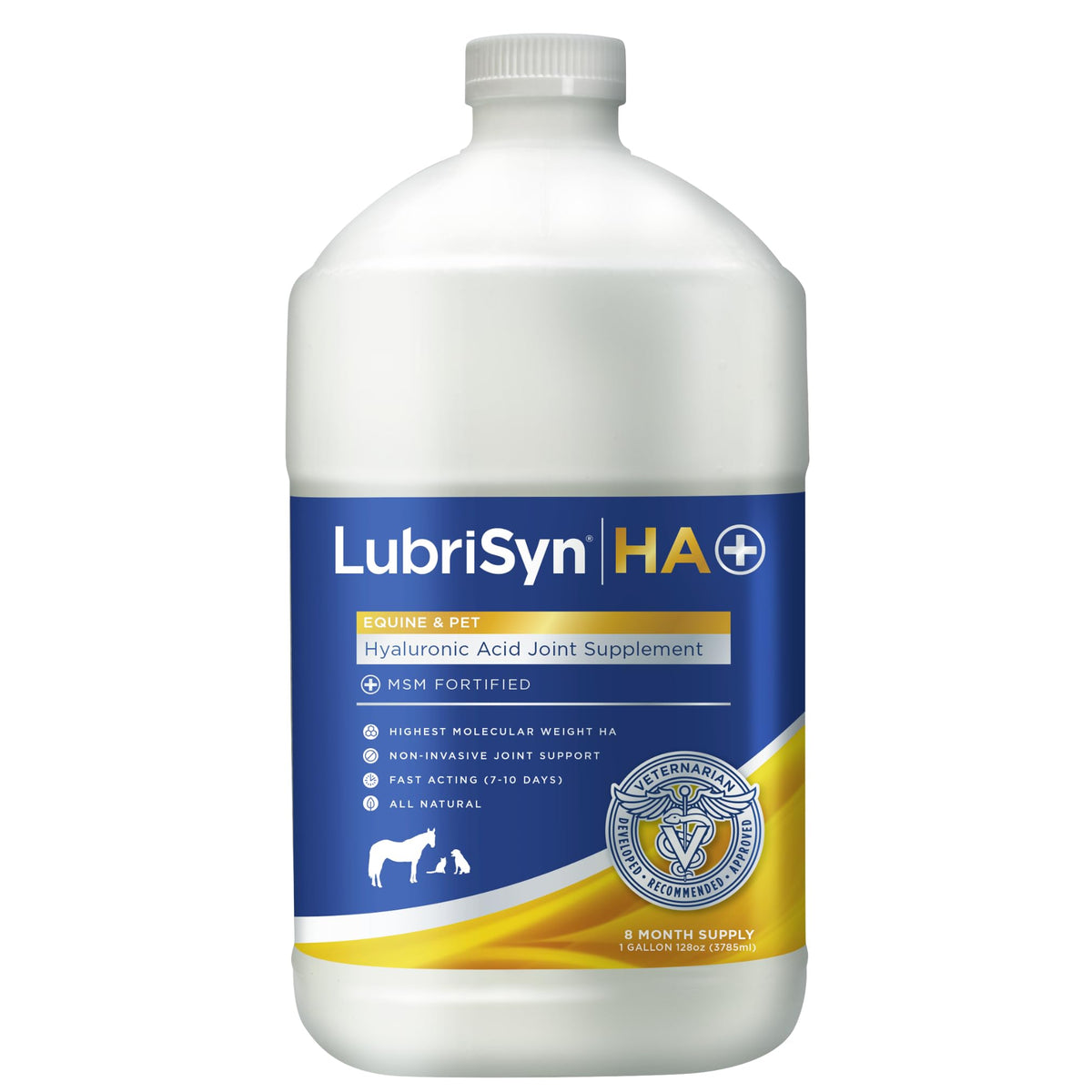 LubriSynHA – bouteille de liquide acide hyaluronique MSM pour articulations souples.