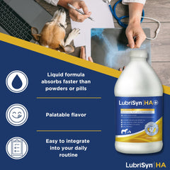 LubriSynHA étiquette claire montrant la marque et la traçabilité du produit