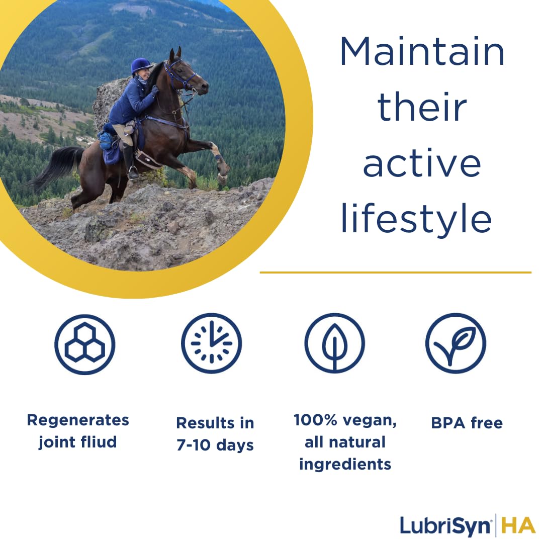 LubriSynHA convient aux chiens, chats et chevaux pour mobilité et confort