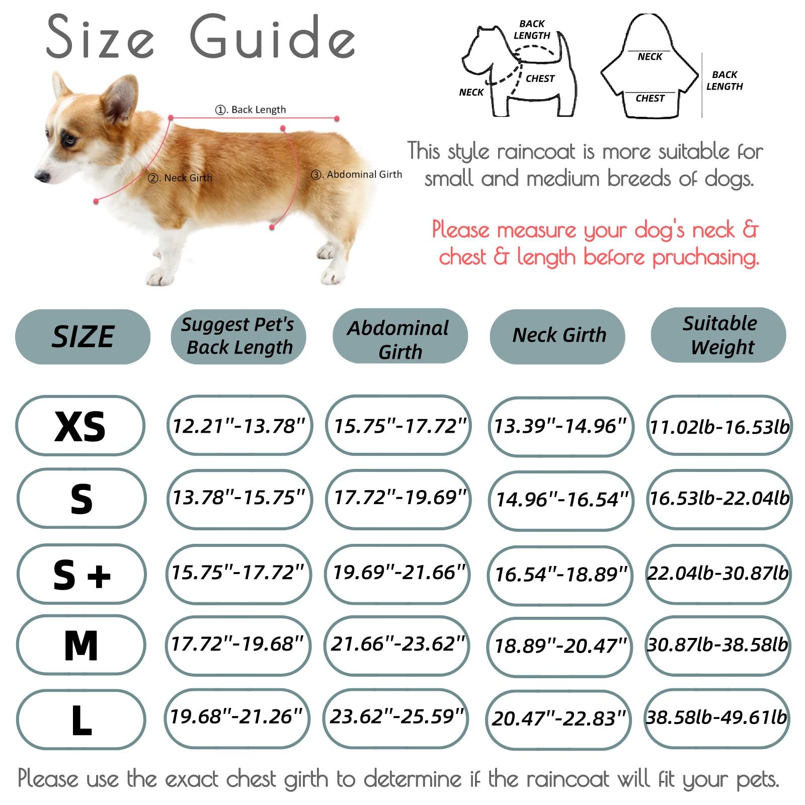 Luccalily guide des tailles aide a trouver l ajustement ideal