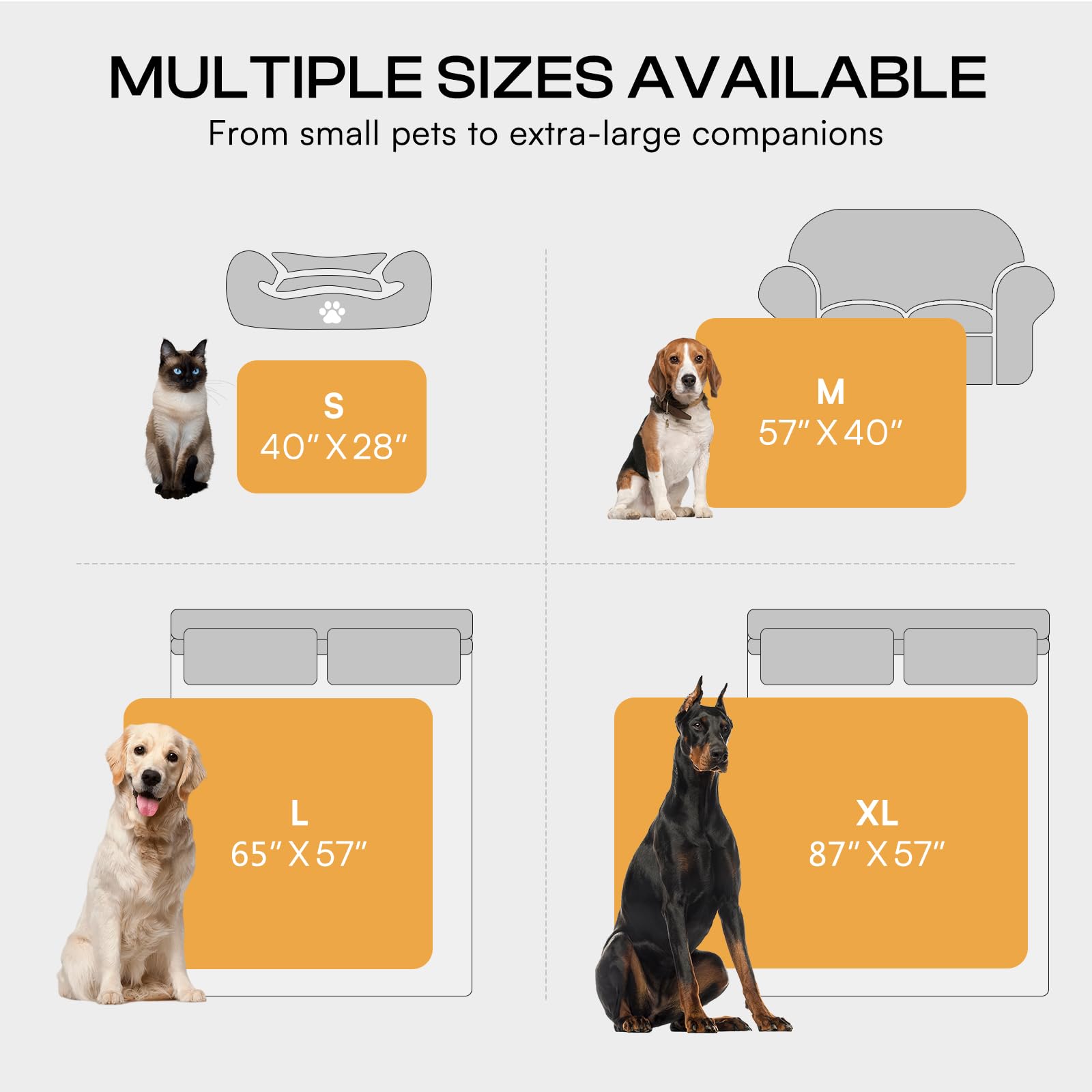 Luciphia couches douces et sherpa offrent un intérieur agréable pour les animaux.